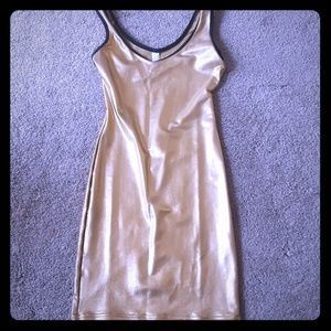 Metallic gold bodycon dress from American Apparel